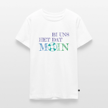 Teenager Premium T-Shirt - Bi uns het dat Moin - Weiß