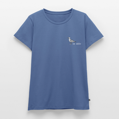 Damen Premium Bio T-Shirt - de Mööv (weiss) - Taubenblau