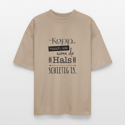Unisex Oversize Bio-T-Shirt - Kopp hooch - Steingrau