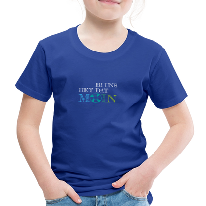 Kinder Premium T-Shirt - Bi uns het dat Moin (weiss) - Königsblau