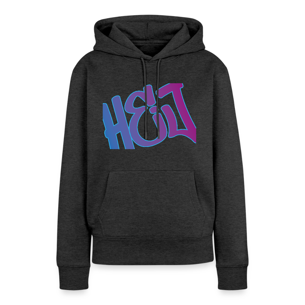 Damen Premium Hoodie - Hej - Anthrazit meliert