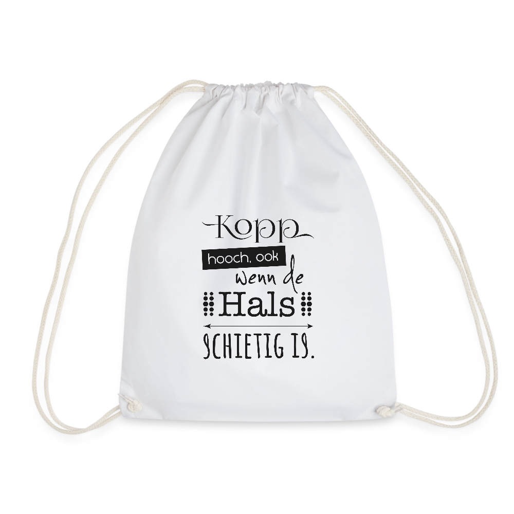 Turnbeutel - Kopp hooch - Weiß