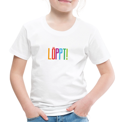 Kinder Premium T-Shirt - Löppt! - Weiß