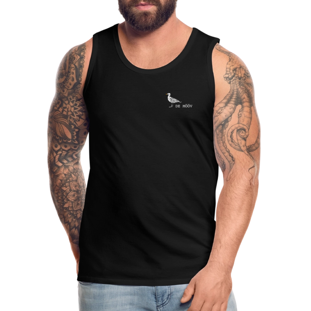 Männer Premium Tank Top - de Mööv (weiss) - Schwarz
