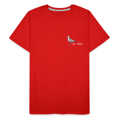 Männer Premium Bio T-Shirt - de mövv (weiss) - Rot