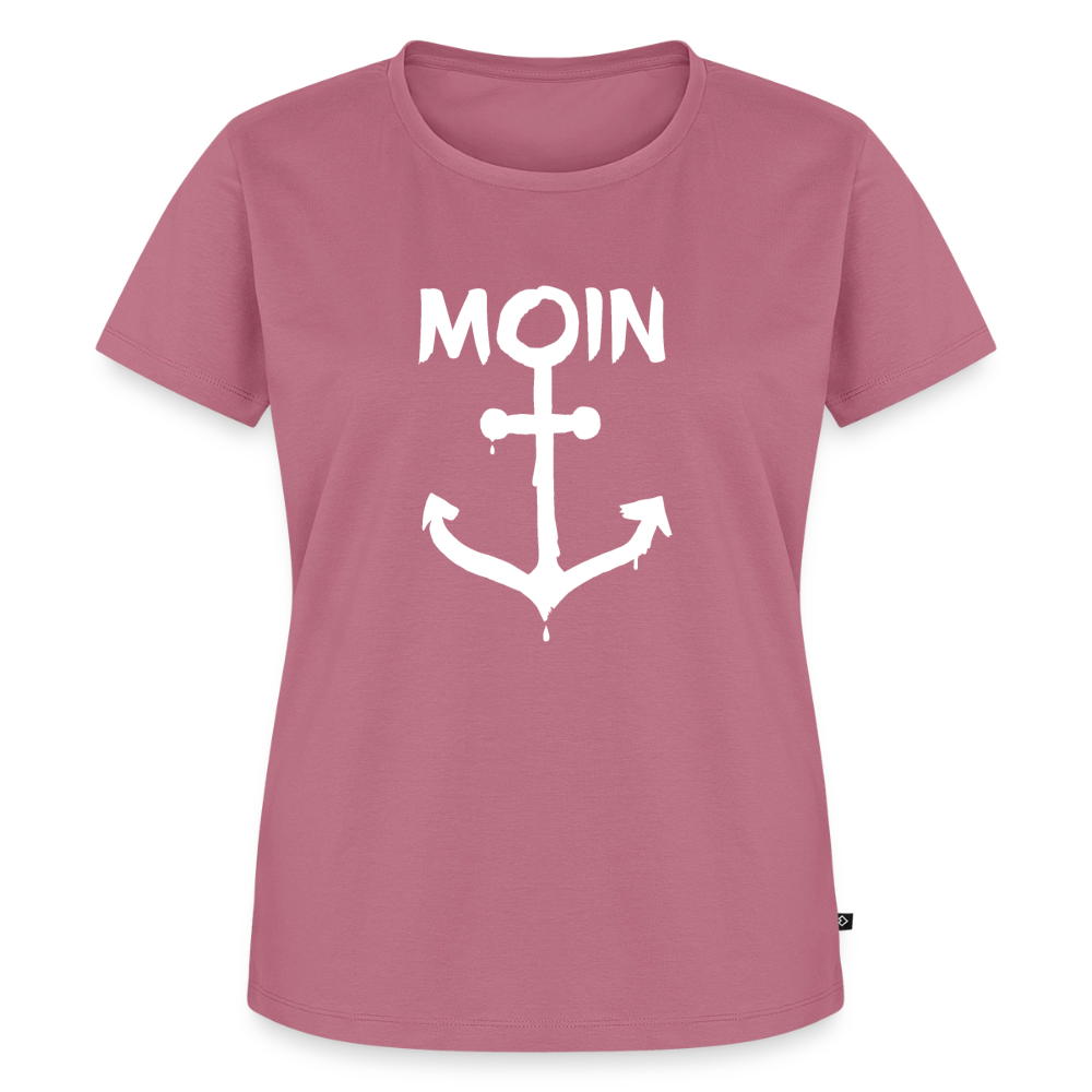 Damen Premium Bio T-Shirt - Moin Anker (weiss) - Mauve