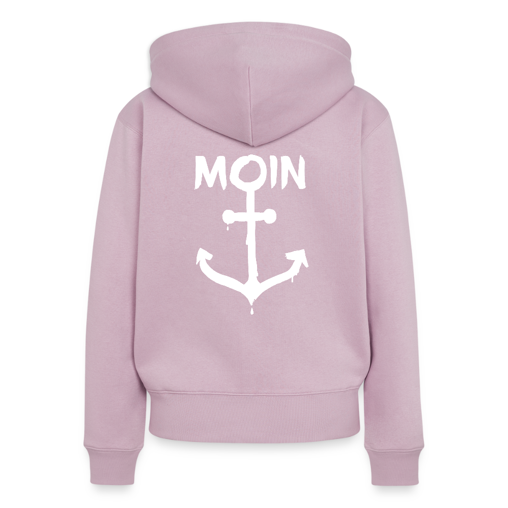 Damen Premium Kapuzenjacke - Moin Anker (weiss) - Altrosa