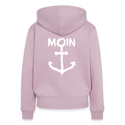 Damen Premium Kapuzenjacke - Moin Anker (weiss) - Altrosa