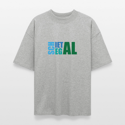 Unisex Oversize Bio-T-Shirt -Schietegal - Grau meliert