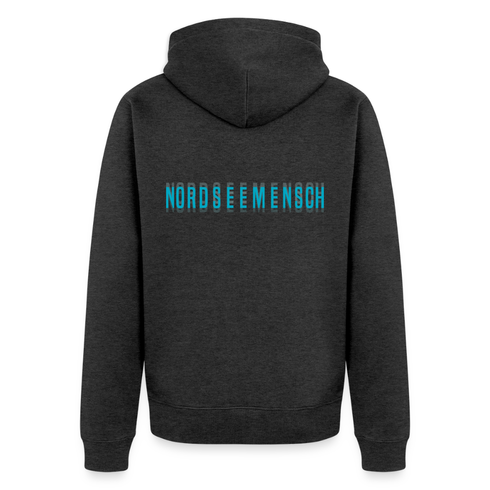 Nordseemensch - Herren Premium Kapuzenjacke - Anthrazit meliert