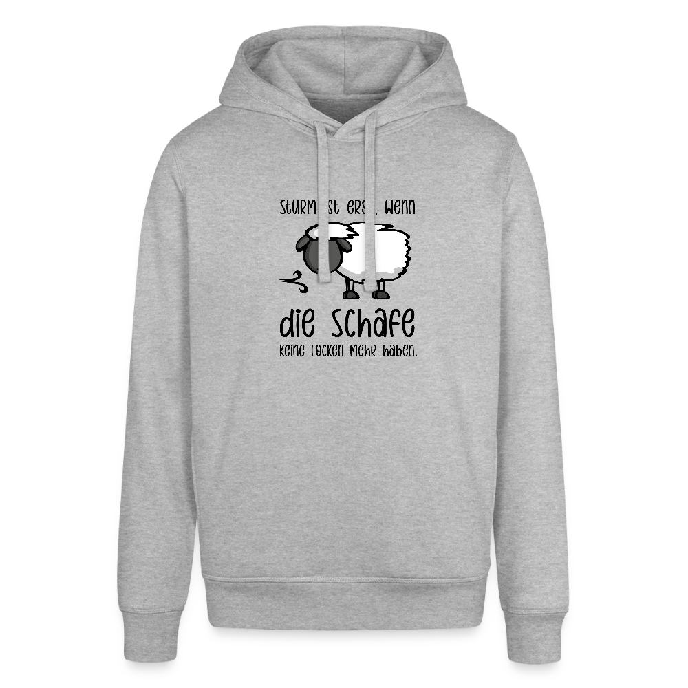 Unisex Bio-Hoodie - Schaf - Grau meliert