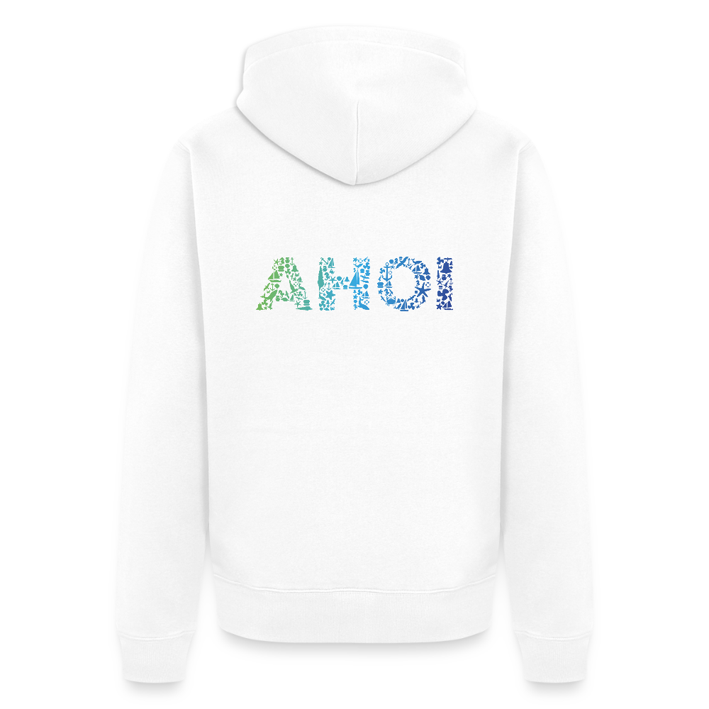 Herren Premium Kapuzenjacke - Ahoi doodles - Weiß