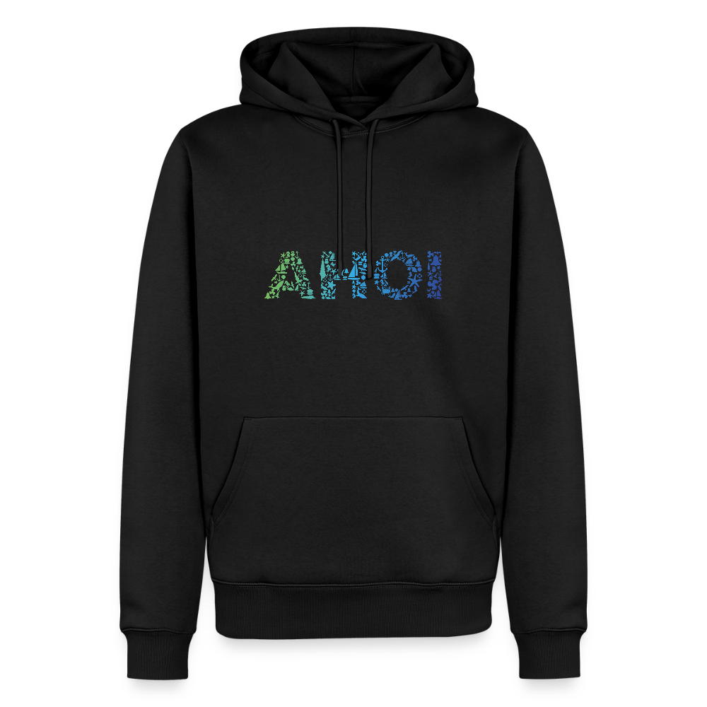 Herren Premium Hoodie - Ahoi doodles - Schwarz