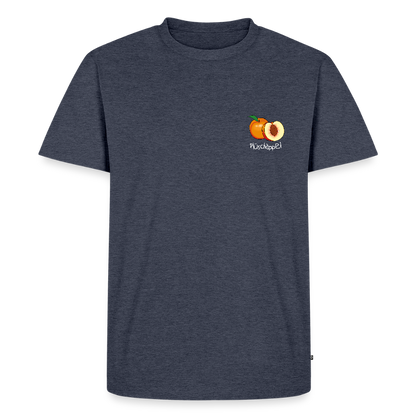 Herren Premium Bio T-Shirt - Plüschappel (weiss) - Jeansblau 