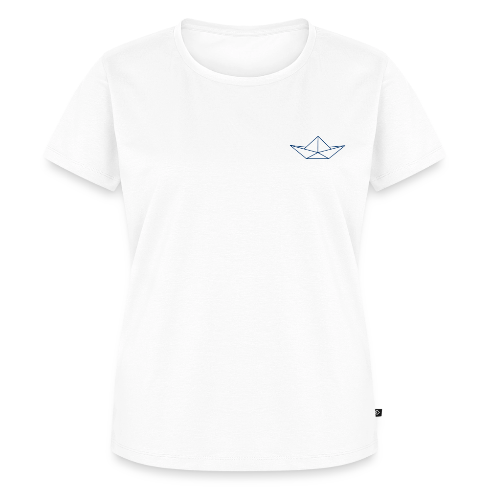 Damen Premium Bio T-Shirt - Origami Boot - Weiß