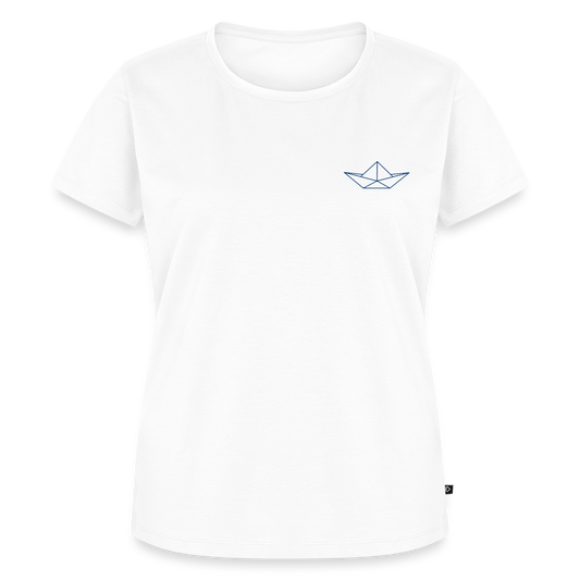 Damen Premium Bio T-Shirt - Origami Boot - Weiß