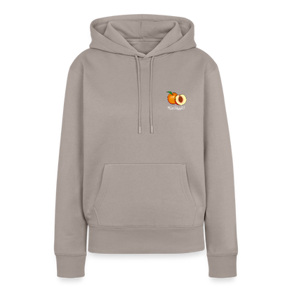 Damen Premium Hoodie - Plüschappel (weiß) - Taupe