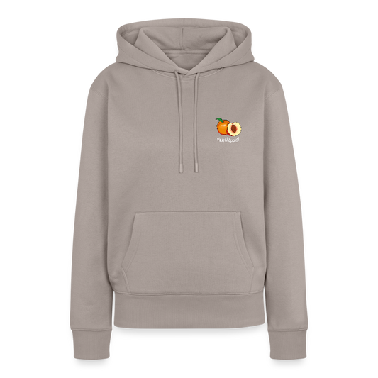 Damen Premium Hoodie - Plüschappel (weiß) - Taupe