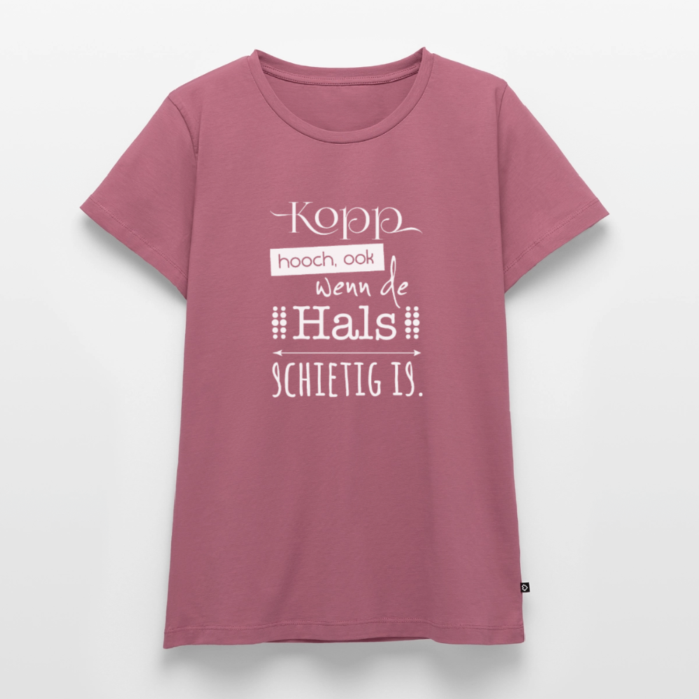 Damen Premium Bio T-Shirt - Kopp hooch (weiss) - Mauve