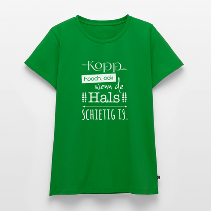 Damen Premium Bio T-Shirt - Kopp hooch (weiss) - Grün
