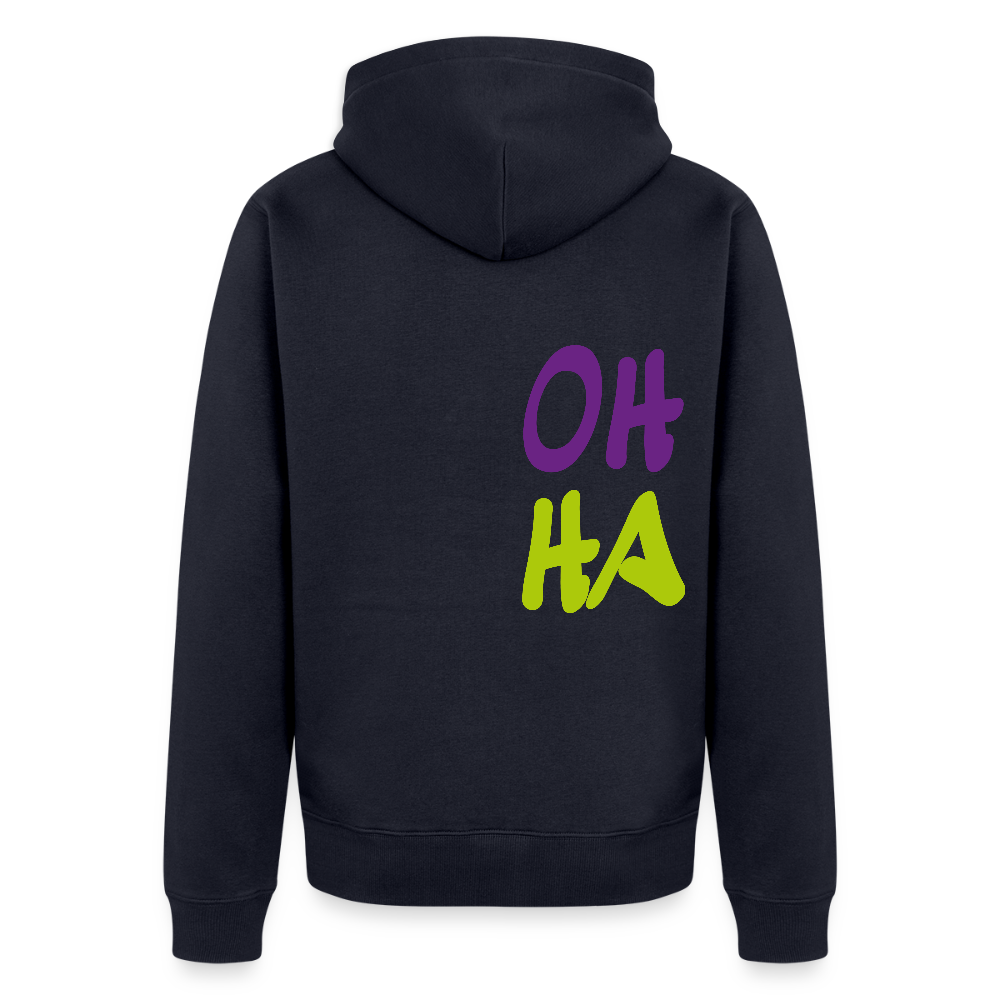 Herren Premium Kapuzenjacke - Oh ha - Navy