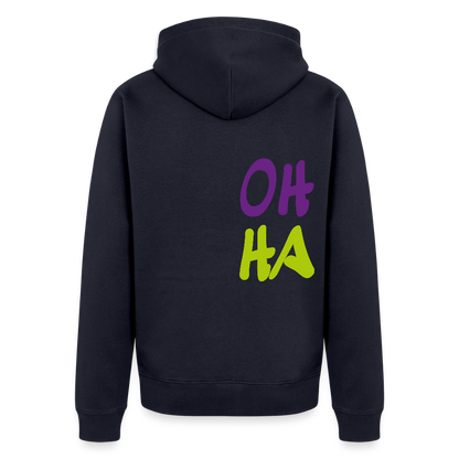 Herren Premium Kapuzenjacke - Oh ha - Navy
