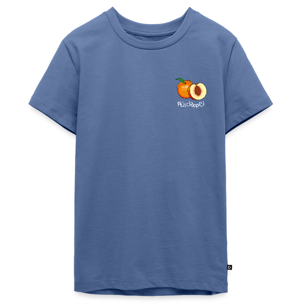 Teenager Premium T-Shirt - Plüschappel (weiss) - Taubenblau