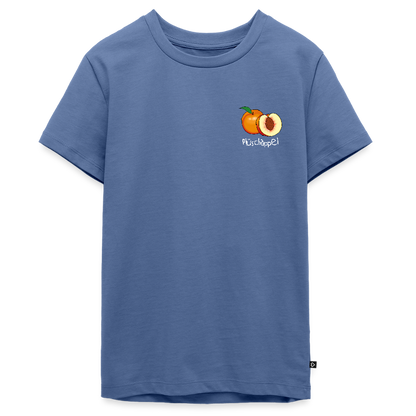 Teenager Premium T-Shirt - Plüschappel (weiss) - Taubenblau