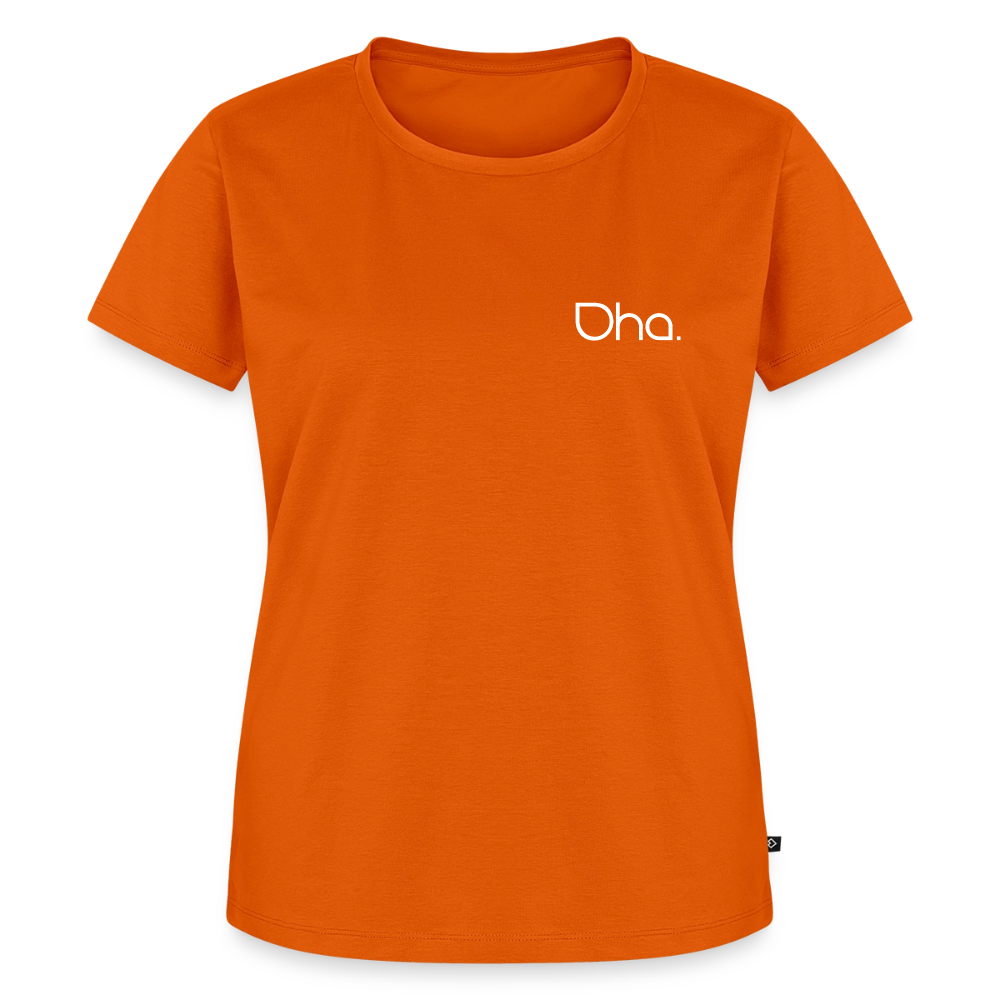 Oha (weiß) - Damen Premium Bio T-Shirt - Orange 