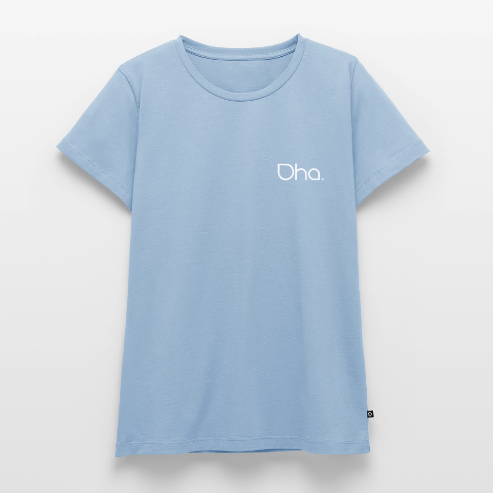 Oha (weiß) - Damen Premium Bio T-Shirt - Hellblau