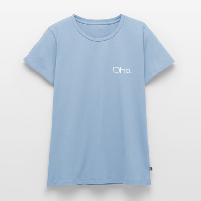 Oha (weiß) - Damen Premium Bio T-Shirt - Hellblau