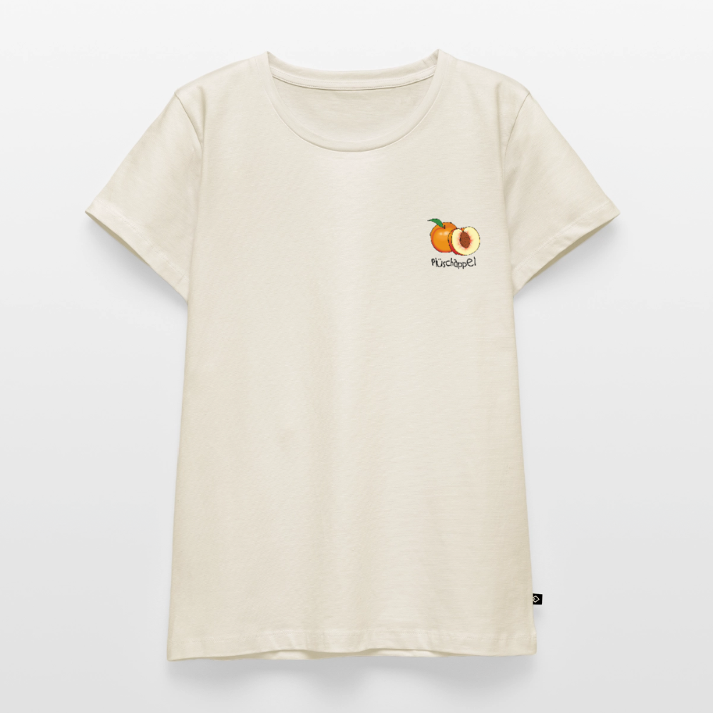 Damen Premium Bio T-Shirt - Plüschappel - Naturweiß