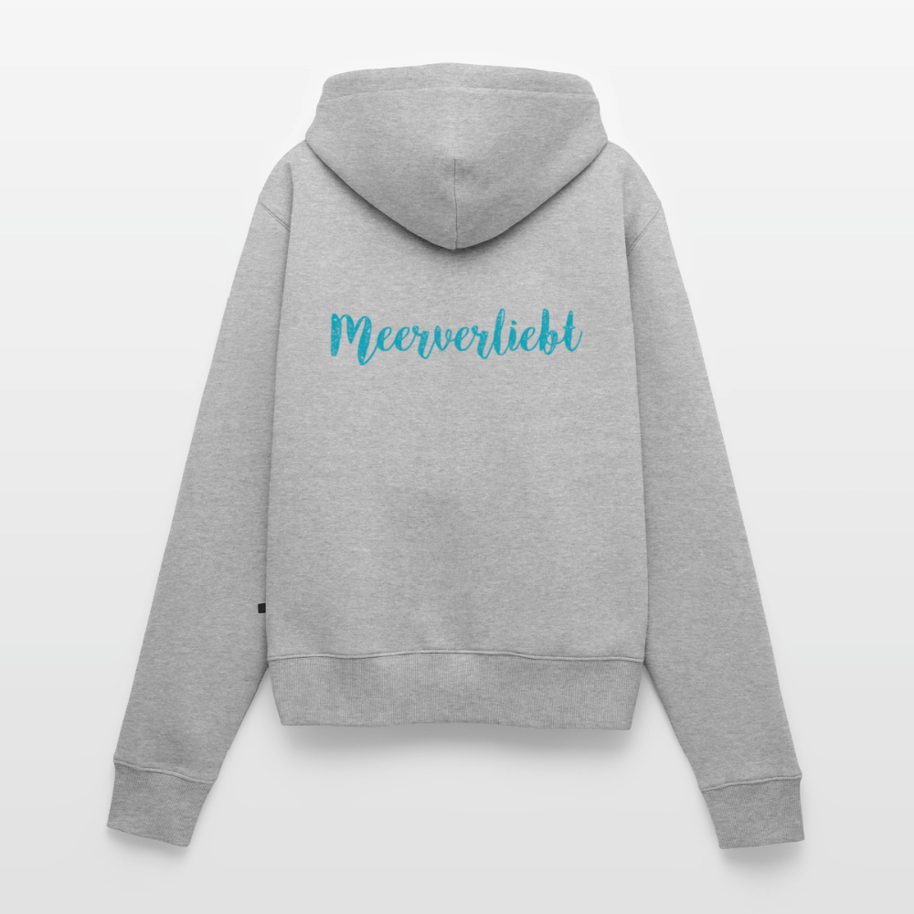 Damen Premium Kapuzenjacke - Meerverliebt - Grau meliert
