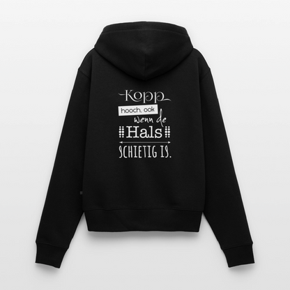 Frauen Premium Kapuzenjacke - Kopp hooch (weiss) - Schwarz