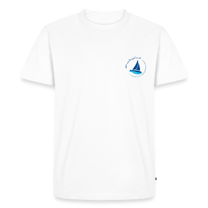 Herren Premium Bio T-Shirt - Küstenglück - Weiß