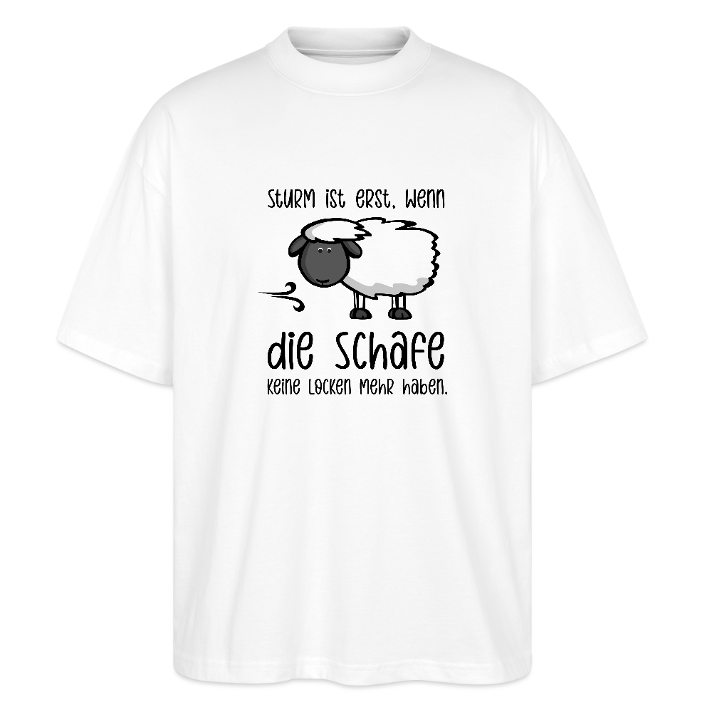 Unisex Oversize Bio-T-Shirt - Schaf - Weiß