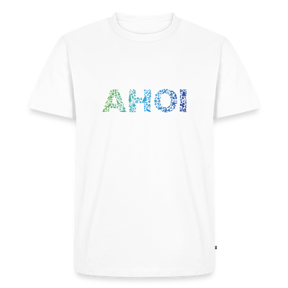 Herren Premium Bio T-Shirt - Ahoi doodles - Weiß