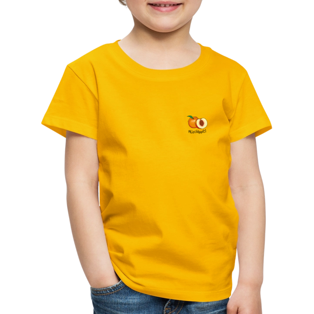 Kinder Premium T-Shirt - Plüschappel - Sonnengelb