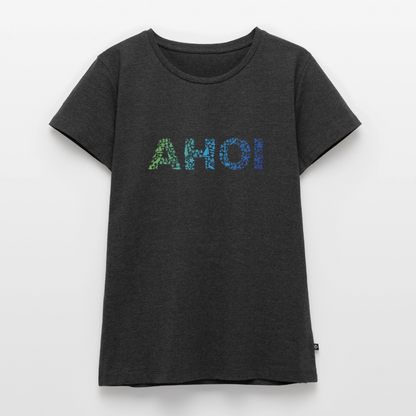 Damen Premium Bio T-Shirt - Ahoi doodles - Anthrazit meliert