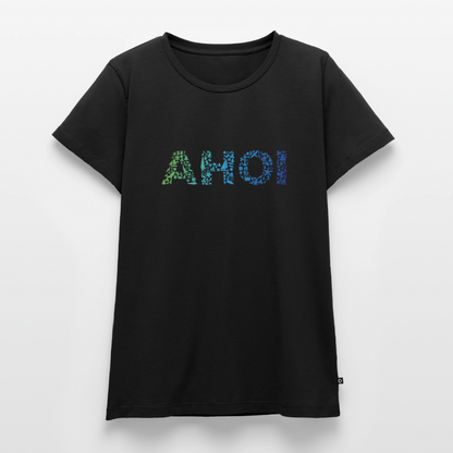 Damen Premium Bio T-Shirt - Ahoi doodles - Schwarz