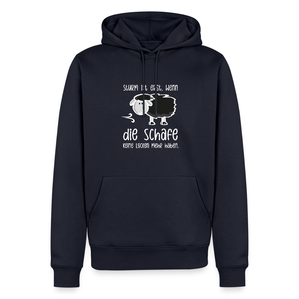Herren Premium Hoodie - Schaf (weiss) - Navy