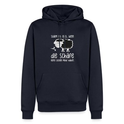 Herren Premium Hoodie - Schaf (weiss) - Navy