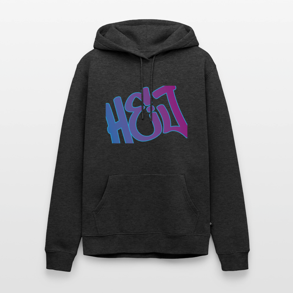 Herren Premium Hoodie - Hej - Anthrazit meliert