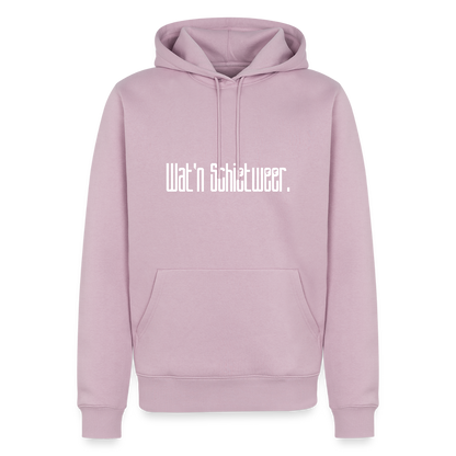Herren Premium Hoodie - wat'n Schietweer (weiss) - Altrosa