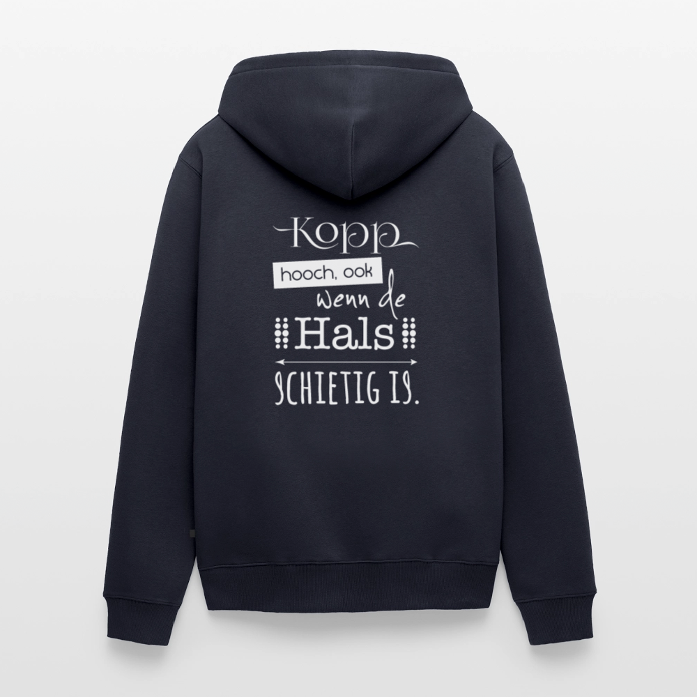 Herren Premium Kapuzenjacke  - Kopp hooch (weiss) - Navy