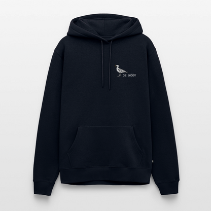 Herren Premium Hoodie - de Mööv (weiss) - Navy