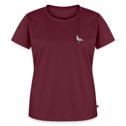 Möwe - Damen Premium Bio T-Shirt - Burgunderrot