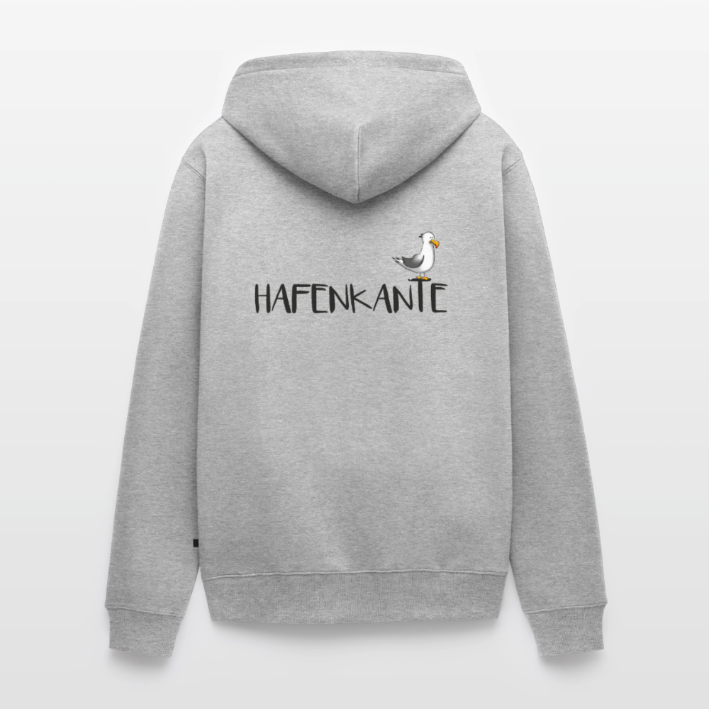 Hafenkante - Herren Premium Kapuzenjacke - Grau meliert
