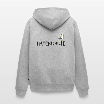 Hafenkante - Herren Premium Kapuzenjacke - Grau meliert