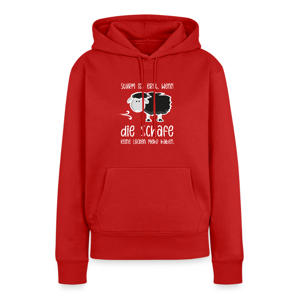 Damen Premium Hoodie - Schaf (weiss) - Rot